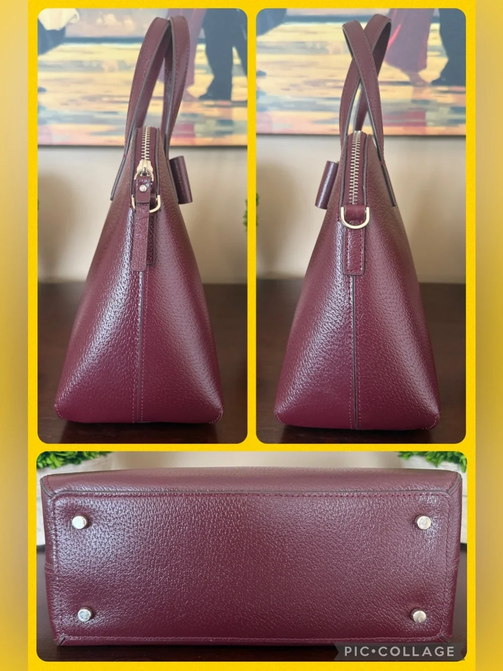 KATE SPADE ♠️ New York 🍒 CHERRYWOOD 🍒 MAISE MATTHEWS STREET SATCHEL BAG🌟EUC🌟